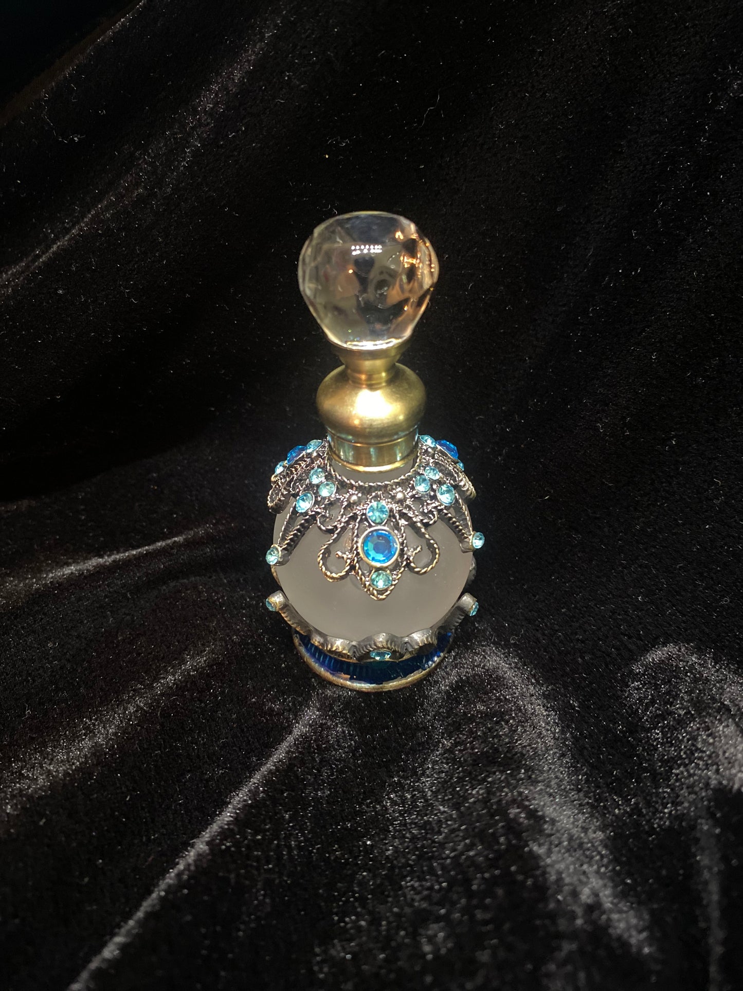 Vintage Look Perfume Bottle/Blue