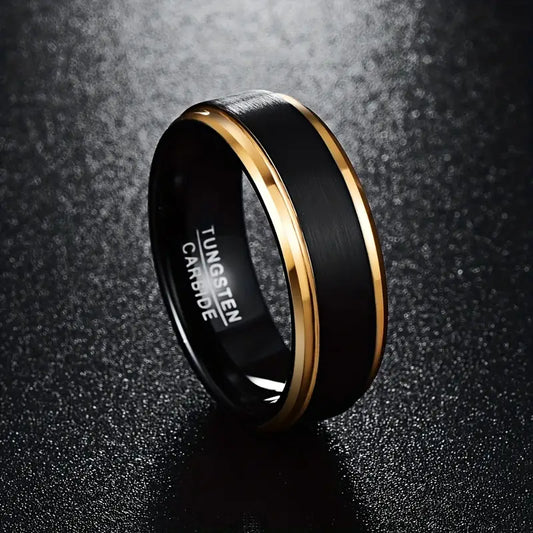 Black and Gold Stainless Steel Fashion Band