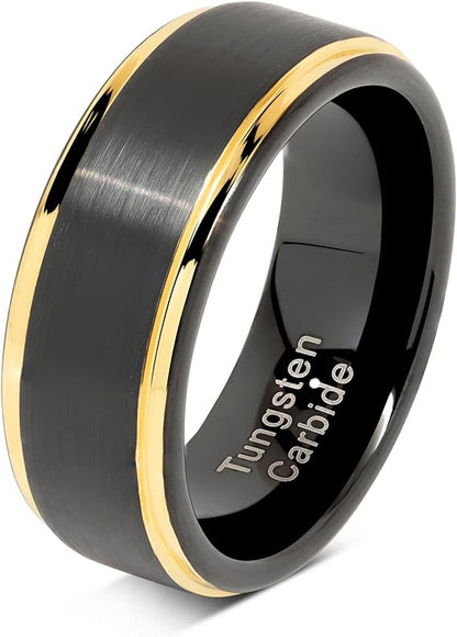 Black and Gold Stainless Steel Fashion Band