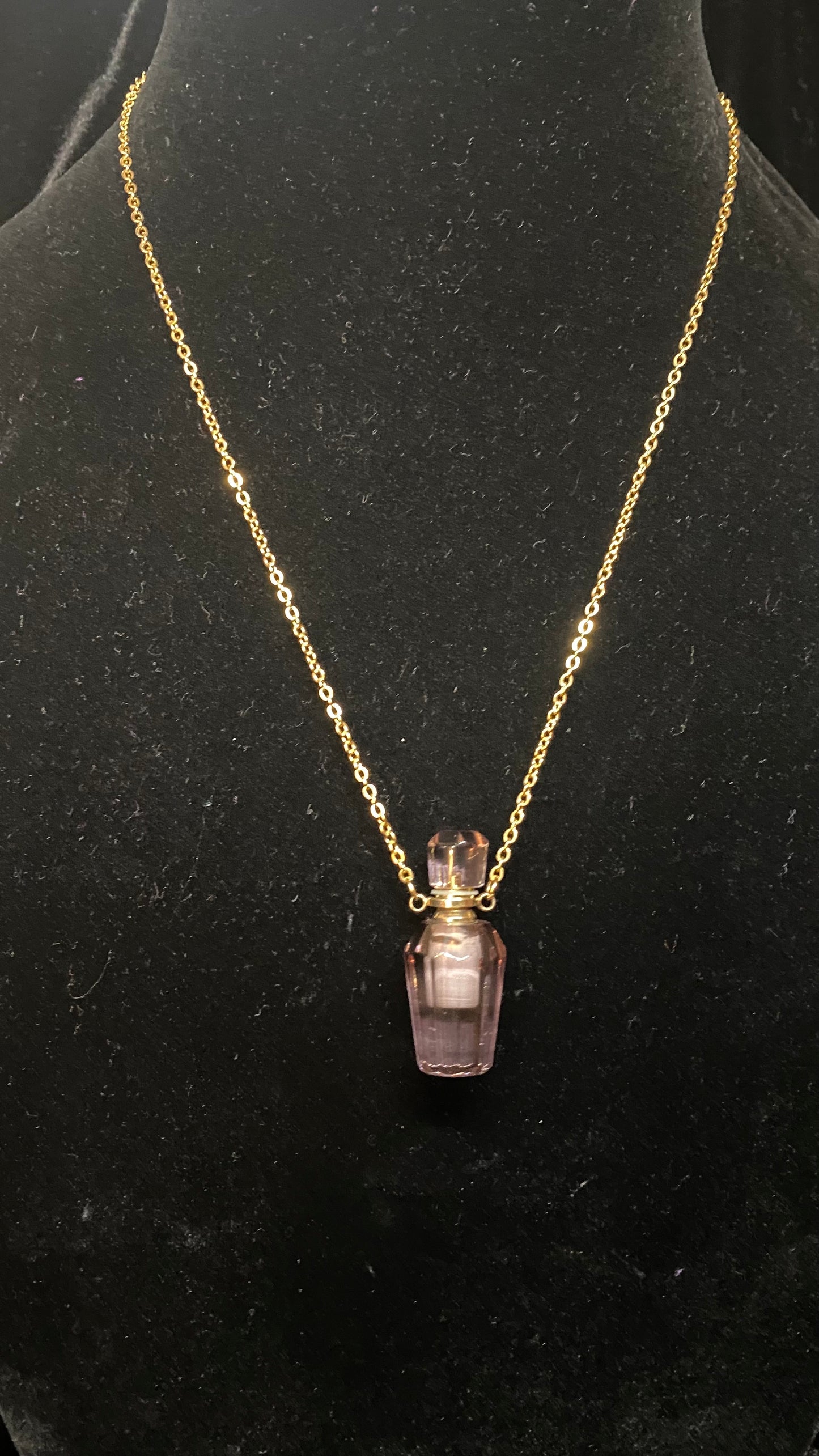 Crystal Refillable Perfume Pendant with Necklace