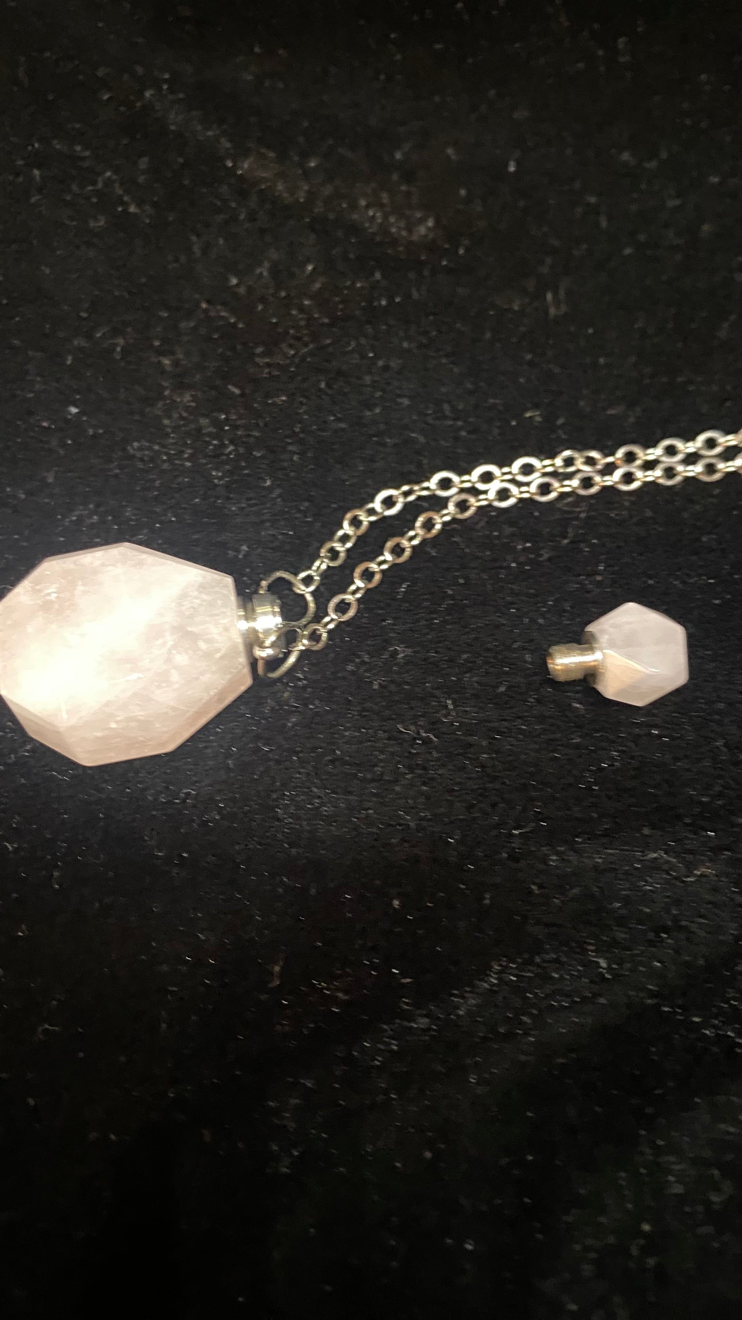 Crystal Refillable Perfume Pendant with Necklace