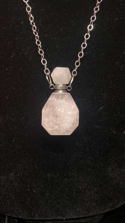 Crystal Refillable Perfume Pendant with Necklace